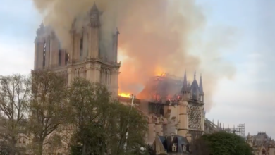 Photo of Massive fire at Notre Dame cathedral in Paris – Watch the video here
